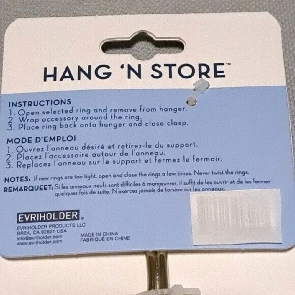 Accessory Organizer Hang Silver Open Ring Purchase Scarves Belts Ties‎ Jewelry